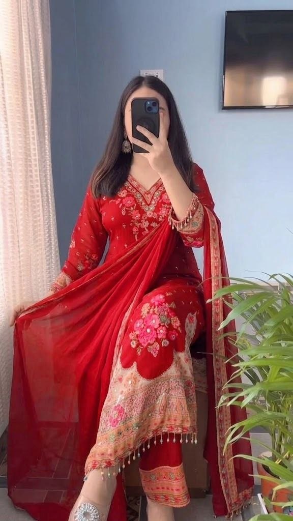 Premium Maslin Silk Party Wear Suit