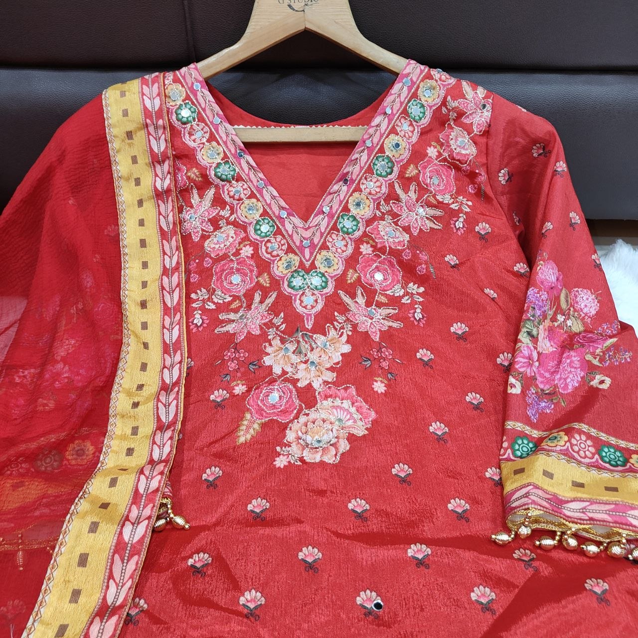Premium Maslin Silk Party Wear Suit