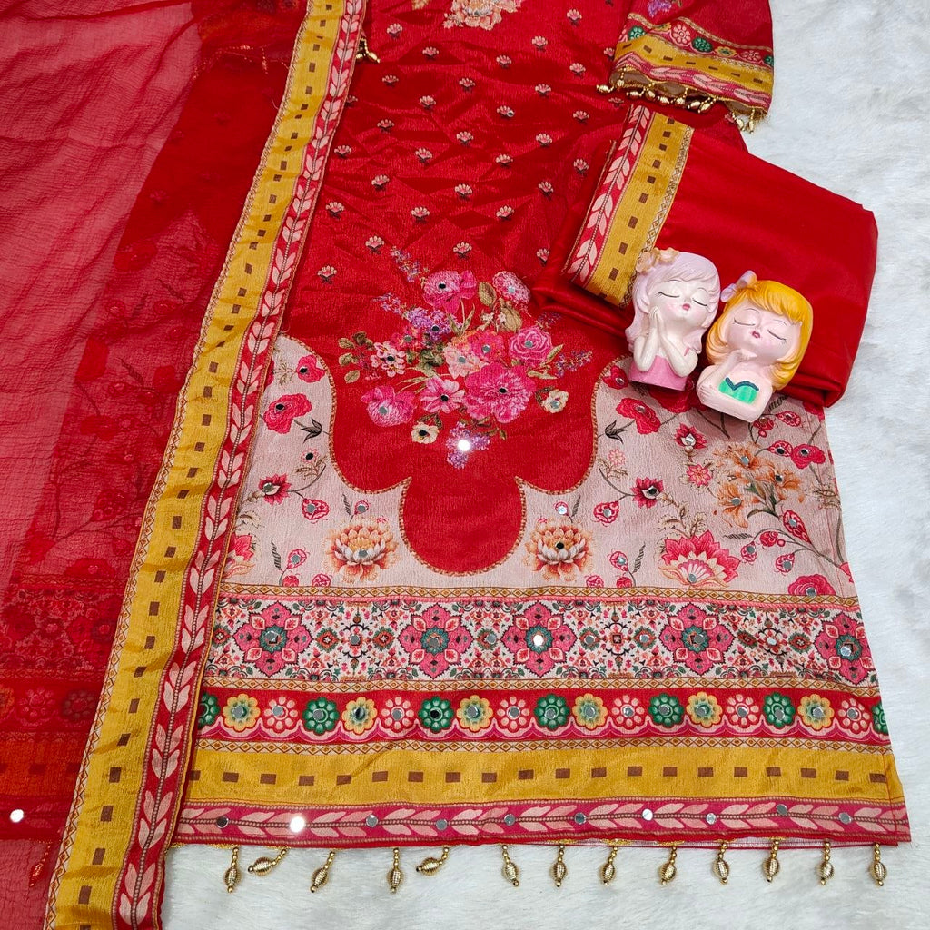 Premium Maslin Silk Party Wear Suit