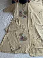 New Cotton Aline Thread Work Suit Set