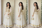 New Designer Gown with Mirror Work Jacket