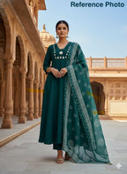 Morpeach Cotton Aline Mirror Work Suit Set