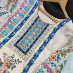 Floral Maslin Silk Three Piece Suit