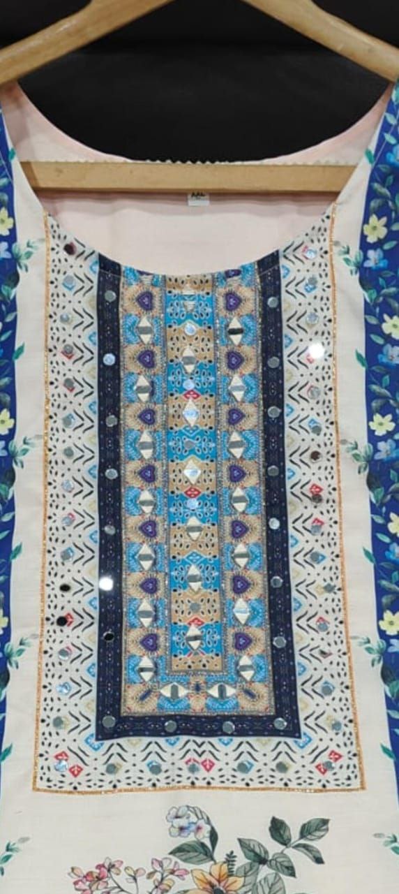 Floral Maslin Silk Three Piece Suit