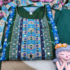 Floral Maslin Silk Three Piece Suit