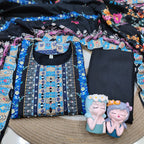 Floral Maslin Silk Three Piece Suit
