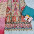 Multicolor Party Wear Chinon Silk Sharara Set