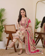 Premium Maslin Silk Suit Set in Plus Size