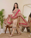 Premium Maslin Silk Suit Set in Plus Size