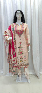 Premium Maslin Silk Suit Set in Plus Size
