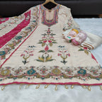 Premium Maslin Silk Suit Set in Plus Size