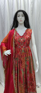 New Party Wear Silk Gown in Plus size