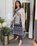 Premium Plus size chinon silk suit set