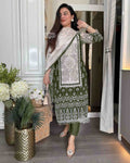 Premium Plus size chinon silk suit set