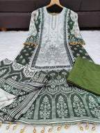 Premium Plus size chinon silk suit set