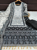 Premium Plus size chinon silk suit set