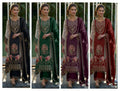 Exclusize Shimmer Silk Suit with Mirror work