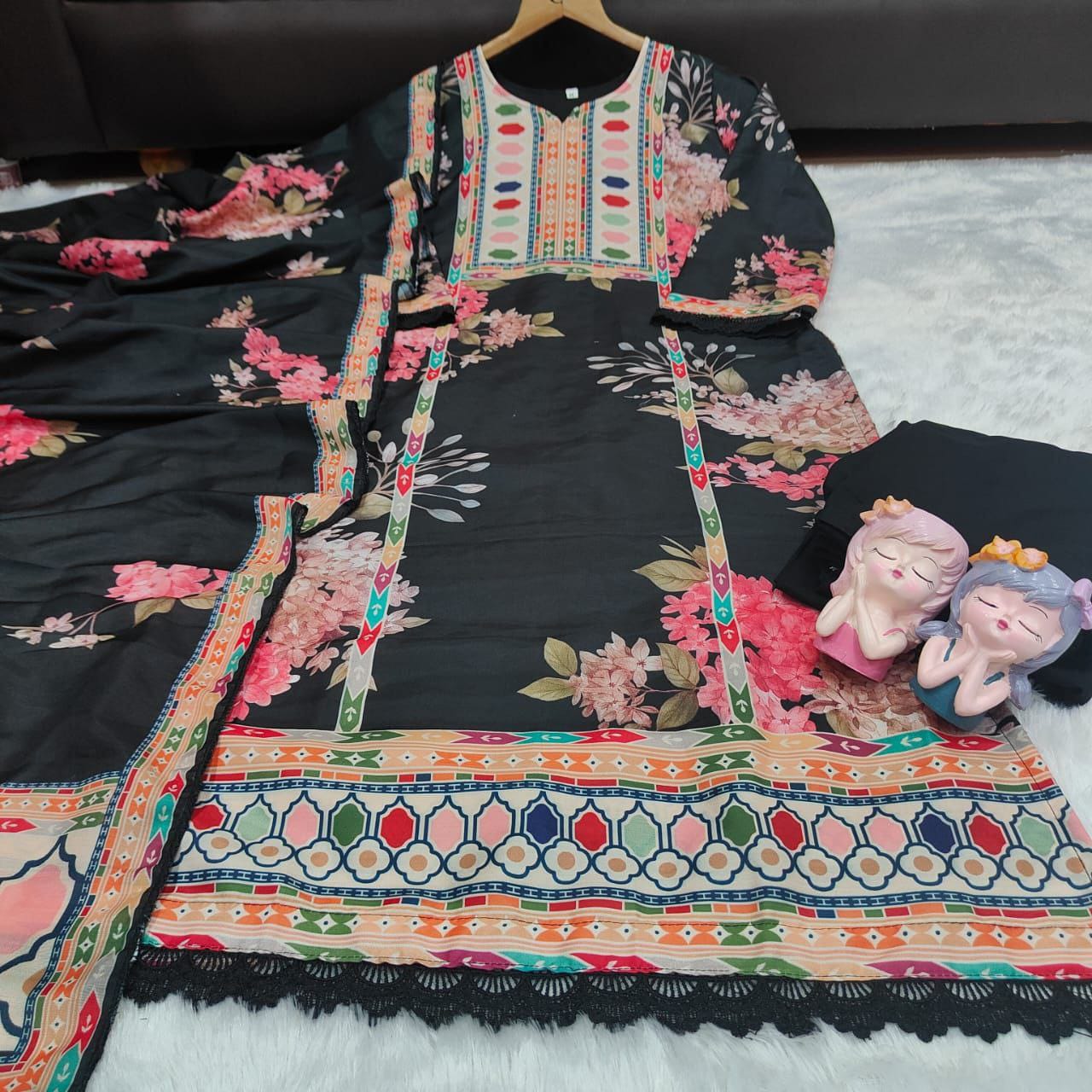 New Party wear Maslin Silk Suit