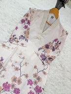 Off White Linen Floral Co-ord Set