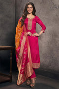 Premium Banarasi Silk Embriodery Suit Set
