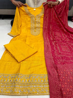 Premium Banarasi Silk Embriodery Suit Set