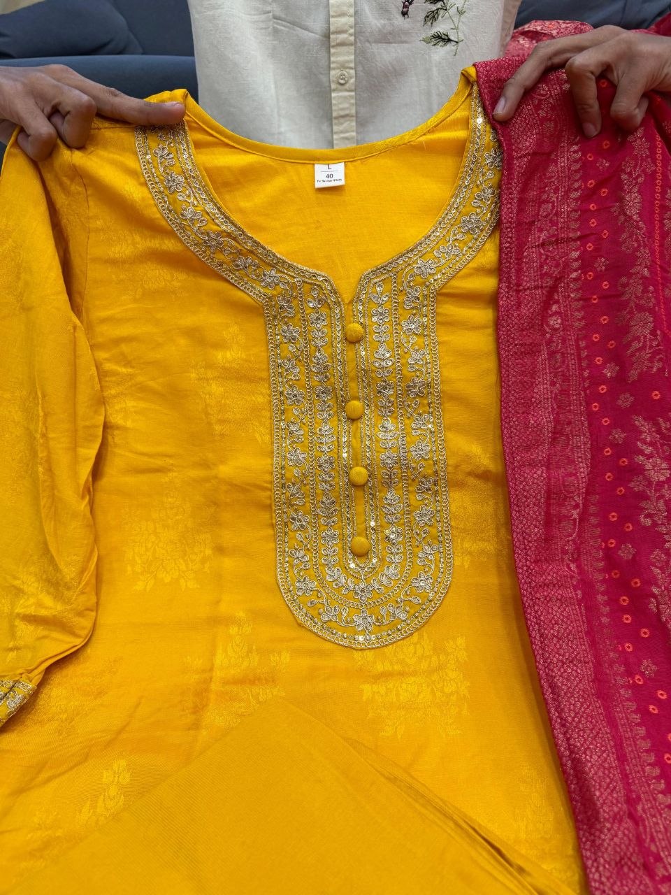 Premium Banarasi Silk Embriodery Suit Set