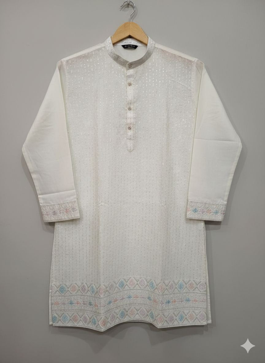 Exclusive Men's Party Wear Embriodery Kurta Pyjama Set