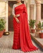 Daily Wear Crepe Silk Print Saree With Blouse