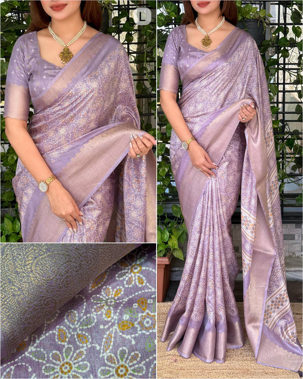 Ethnic Cotton Ajrakh Saree With Blouse