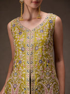 New Party Wear Chino Silk Sharar Suit Set