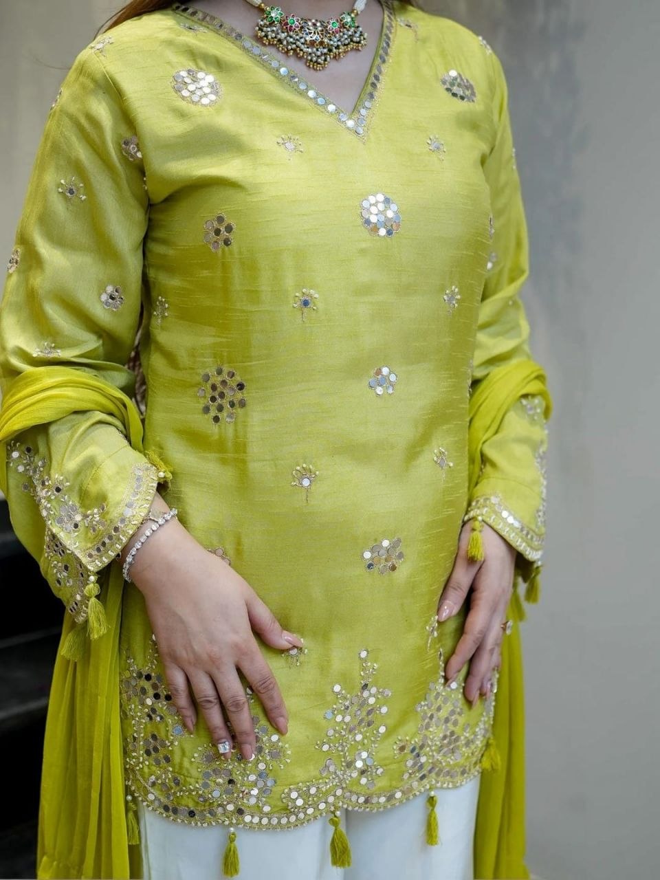 Viscous Silk Embriodery Straight Kurta Suit Set