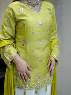 Viscous Silk Embriodery Straight Kurta Suit Set