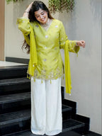 Viscous Silk Embriodery Straight Kurta Suit Set