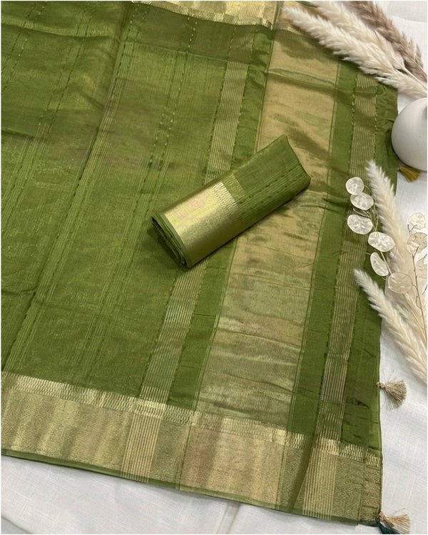 Exclusive Cotton Jacquard Silk Saree With Blouse