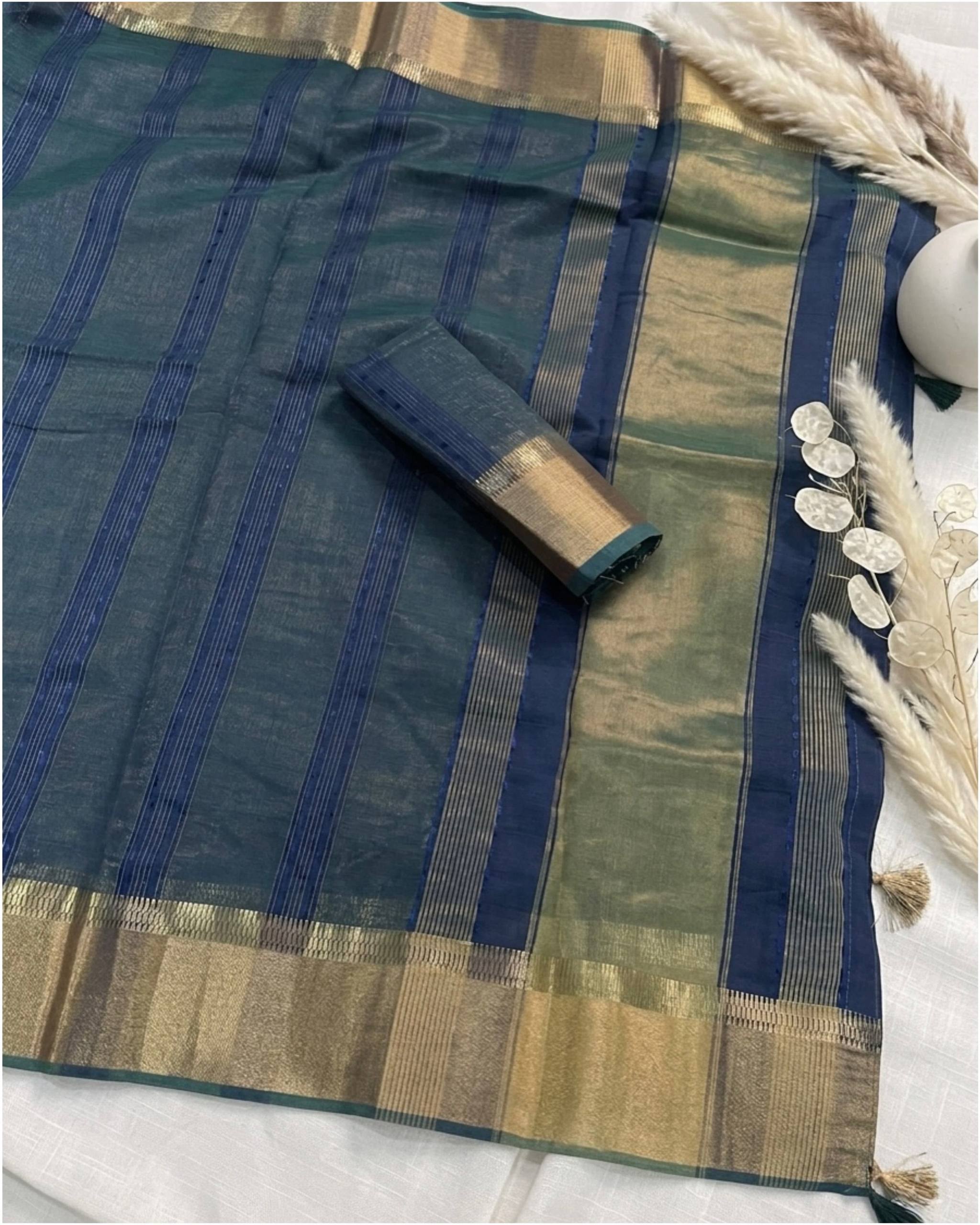 Exclusive Cotton Jacquard Silk Saree With Blouse