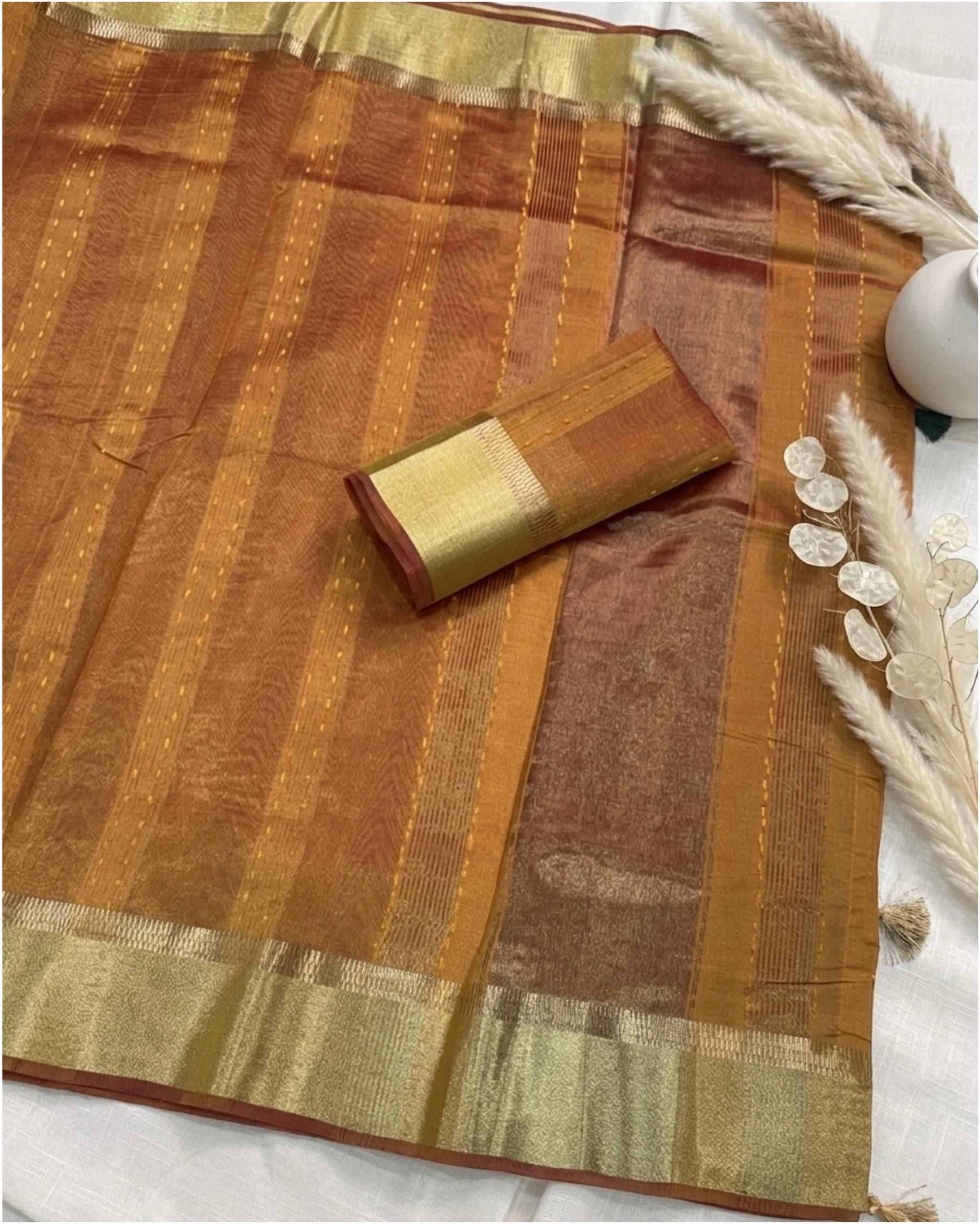 Exclusive Cotton Jacquard Silk Saree With Blouse