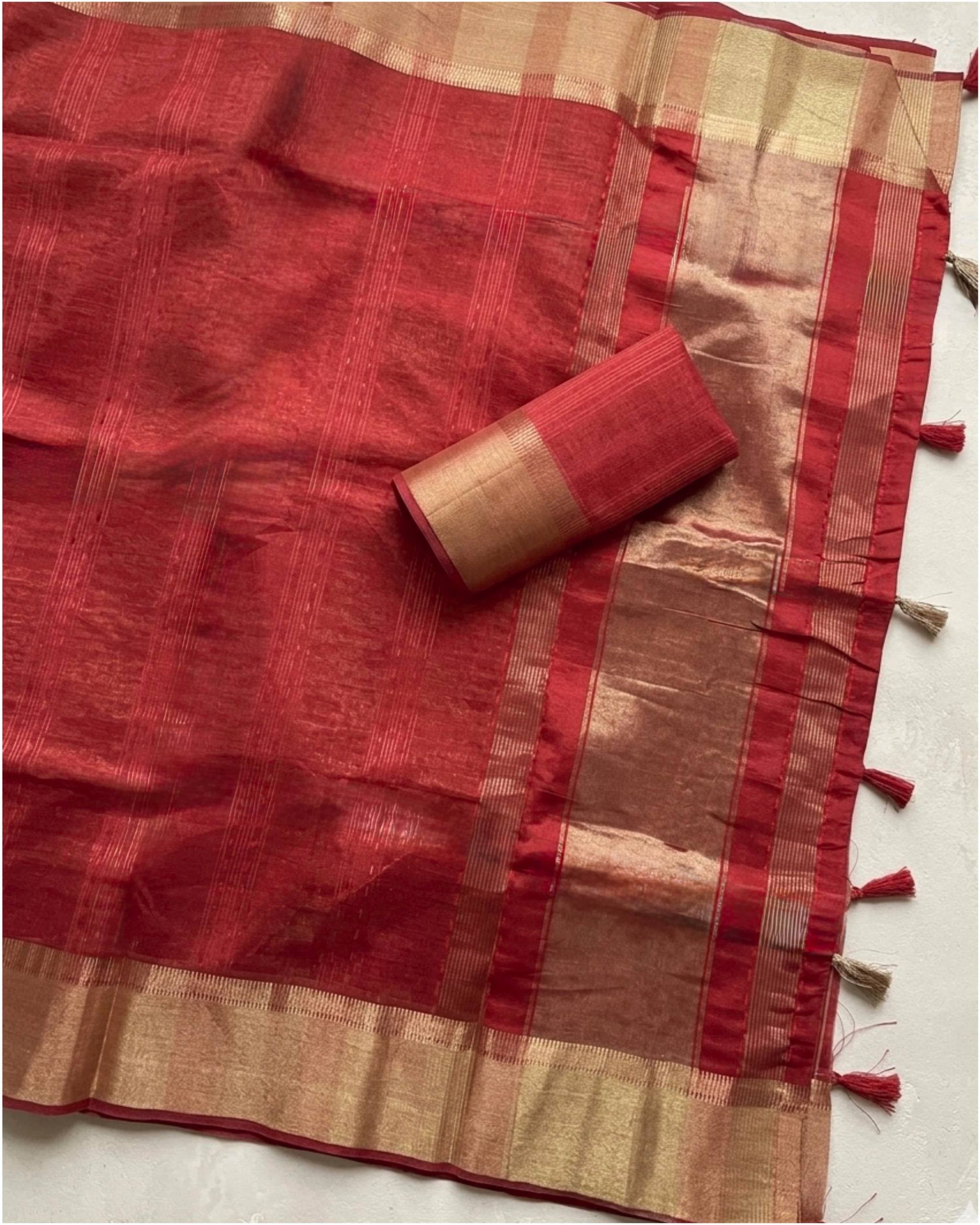 Exclusive Cotton Jacquard Silk Saree With Blouse
