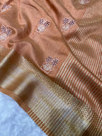 Premium Jacquard Embriodered Saree with Blouse