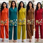 New Cotton Designer Embriodery Co-ord Set