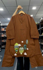 New Cotton Designer Embriodery Co-ord Set