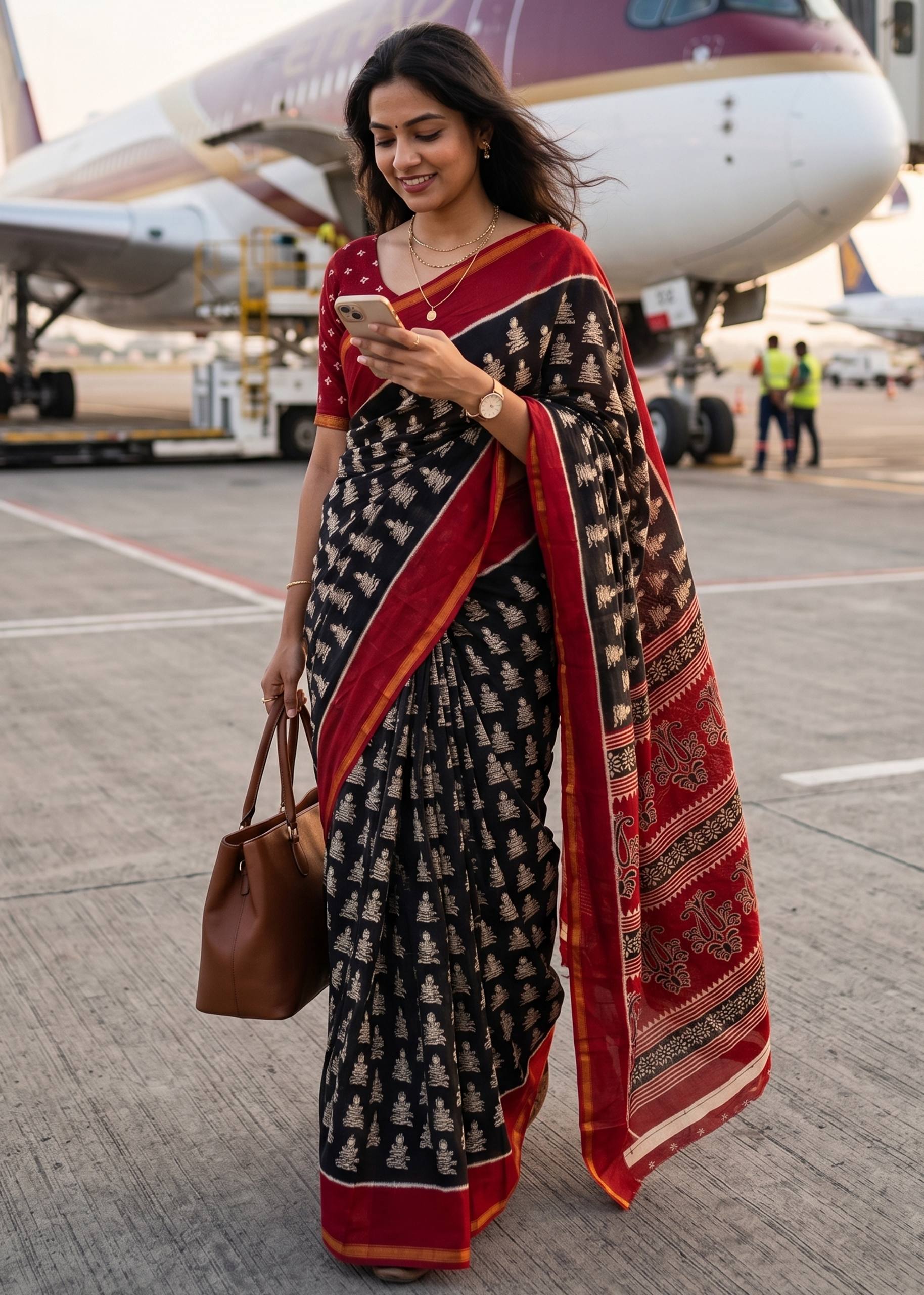 Premium Maslin Cotton Bagru Block Print Saree With Blouse