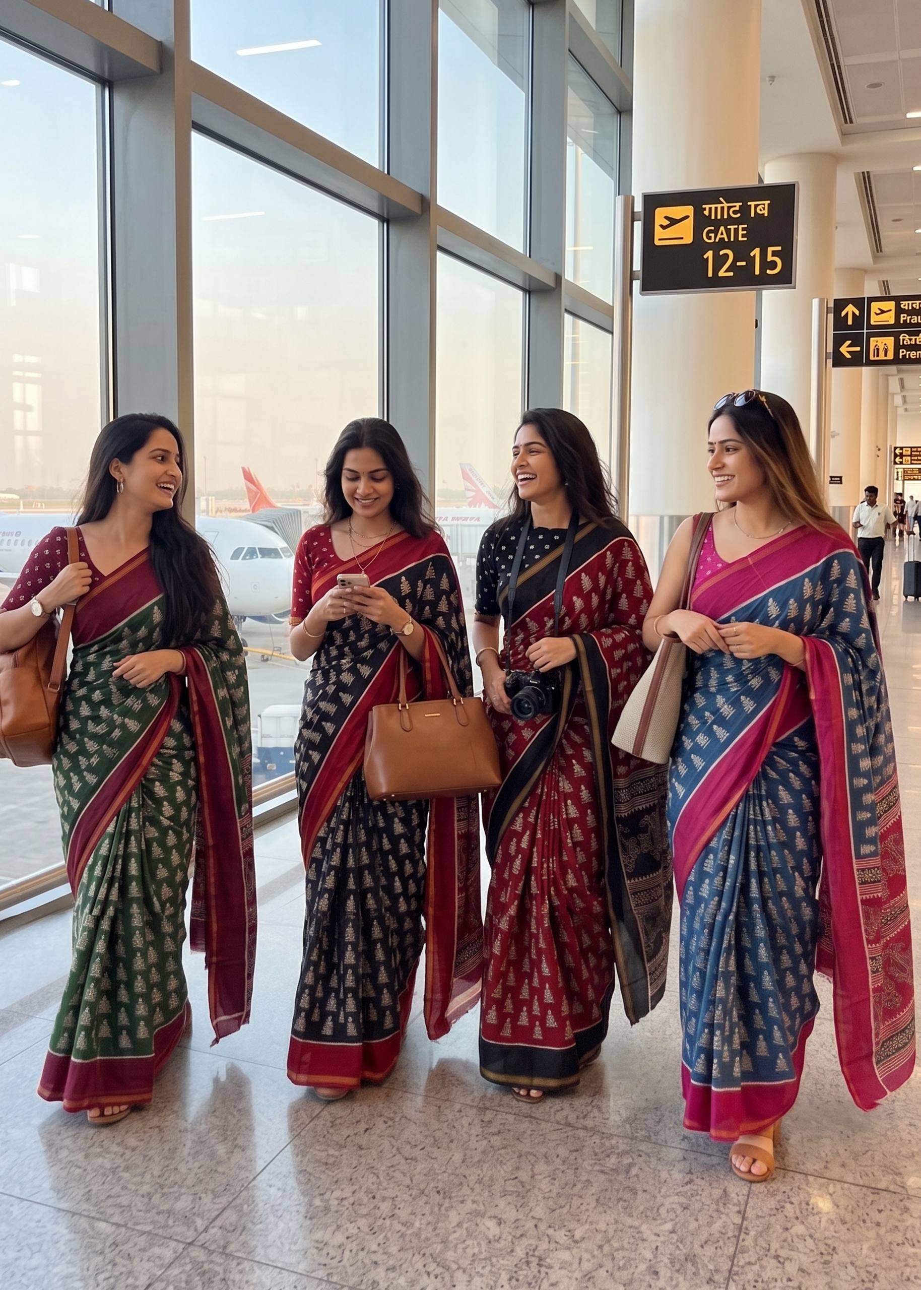 Premium Maslin Cotton Bagru Block Print Saree With Blouse