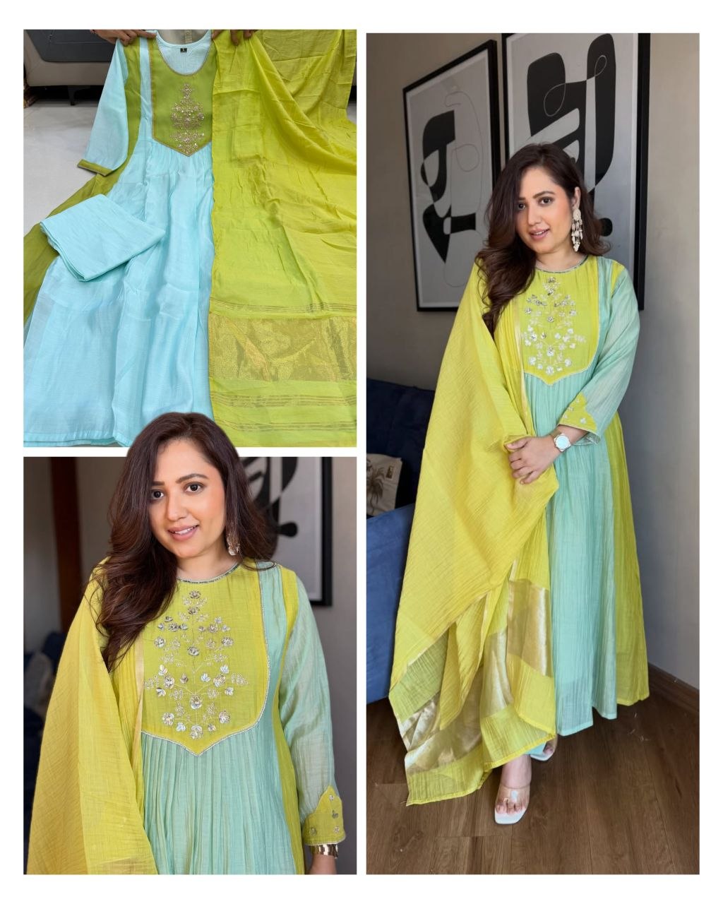 Pure Mul Chnaderi Embriodery Suit Set