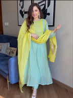 Pure Mul Chnaderi Embriodery Suit Set