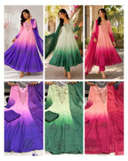 Party Wear Chiffon Anarkali Suit Set