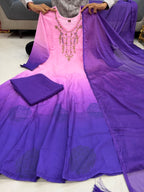 Party Wear Chiffon Anarkali Suit Set