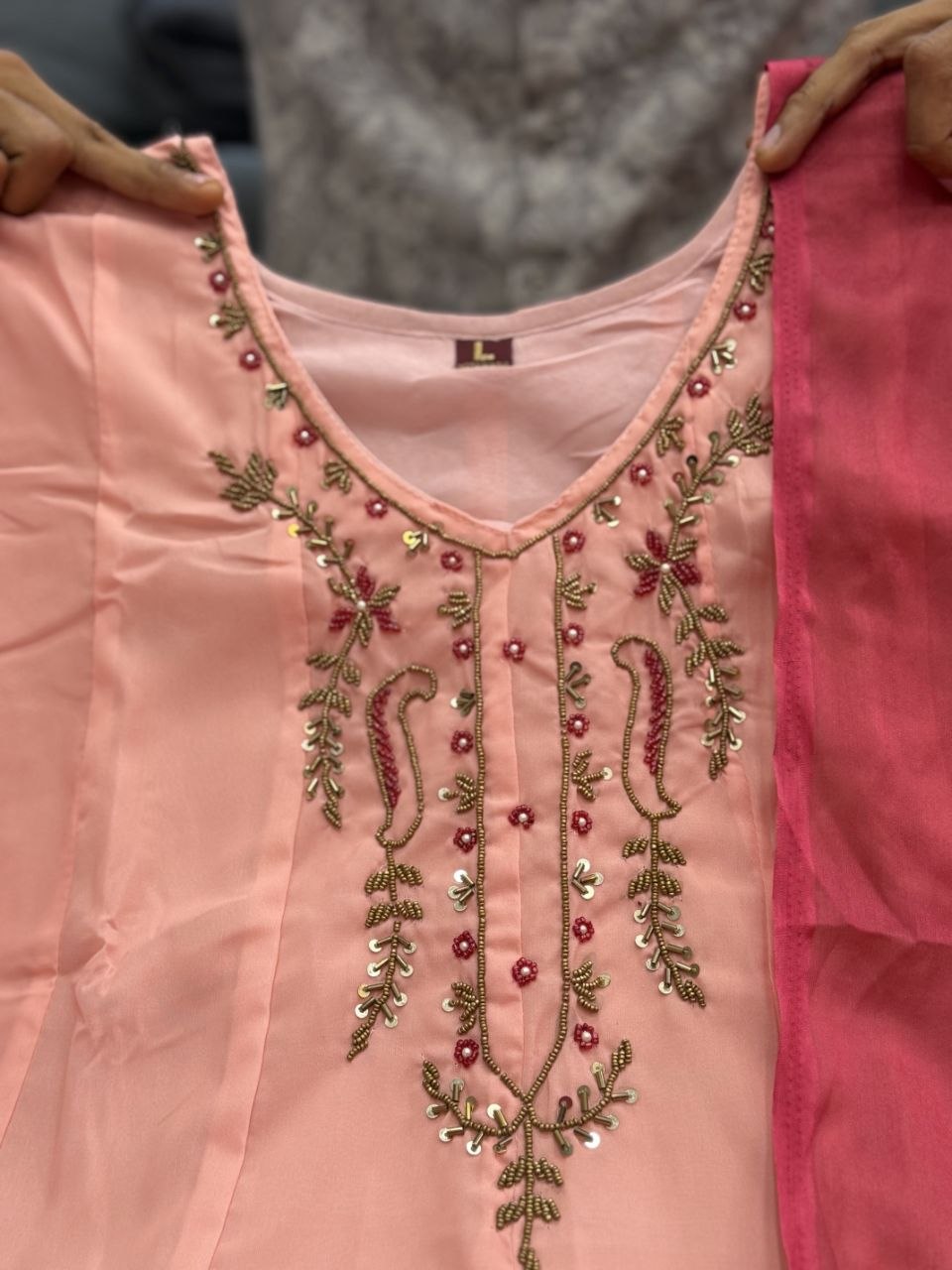 Party Wear Chiffon Anarkali Suit Set