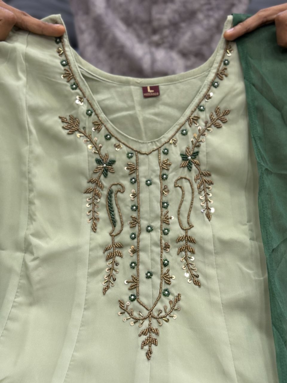 Party Wear Chiffon Anarkali Suit Set