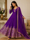 Festive Banarasi SilK Anarkali Suit Set