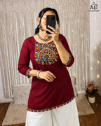 Rayon Mirrow Work Festive Top Collection